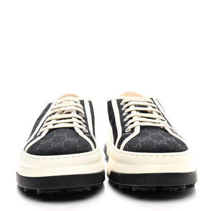 Gucci GG Monogram Mens 1977 Tennis Platform 52mm Sneakers 10.5 Black Mystic White 2 of 10