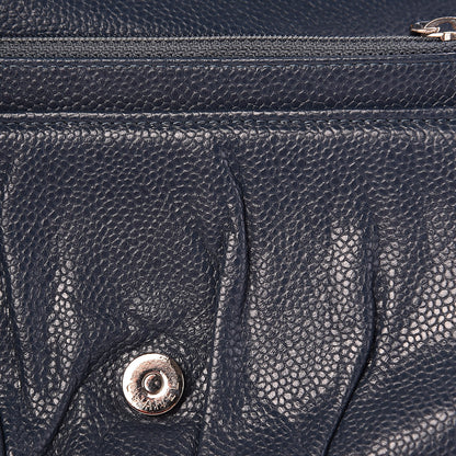 Chanel Caviar Half Moon Wallet On Chain WOC Blue 9 of 13