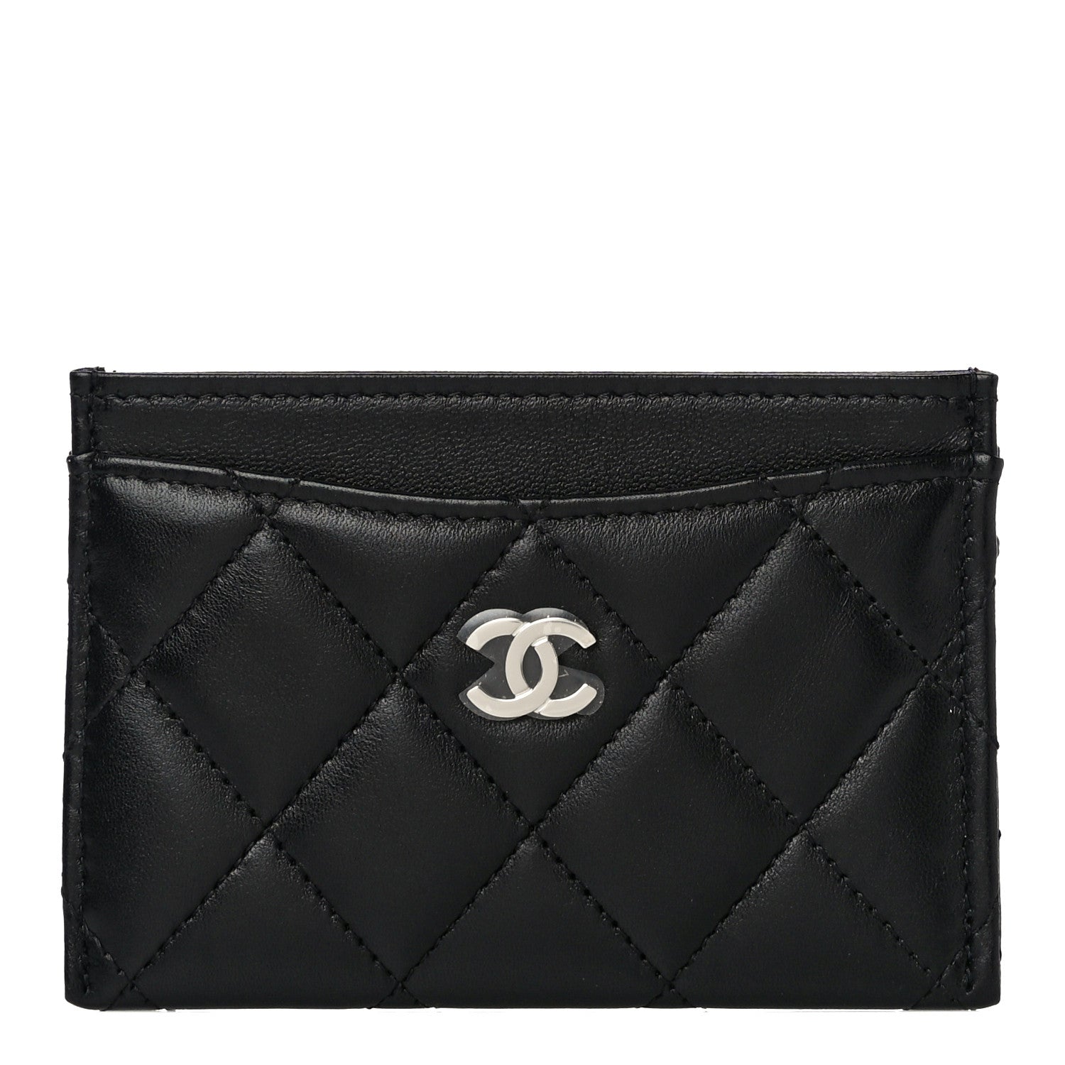 Chanel Lambskin Quilted Card Holder Black 1 of 12