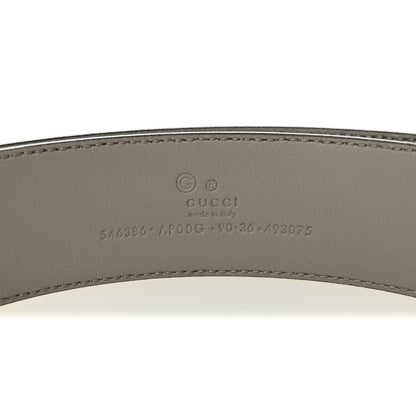 Gucci Moon Calfskin Interlocking G 37mm Belt 90 36 Storm Grey 3 of 5
