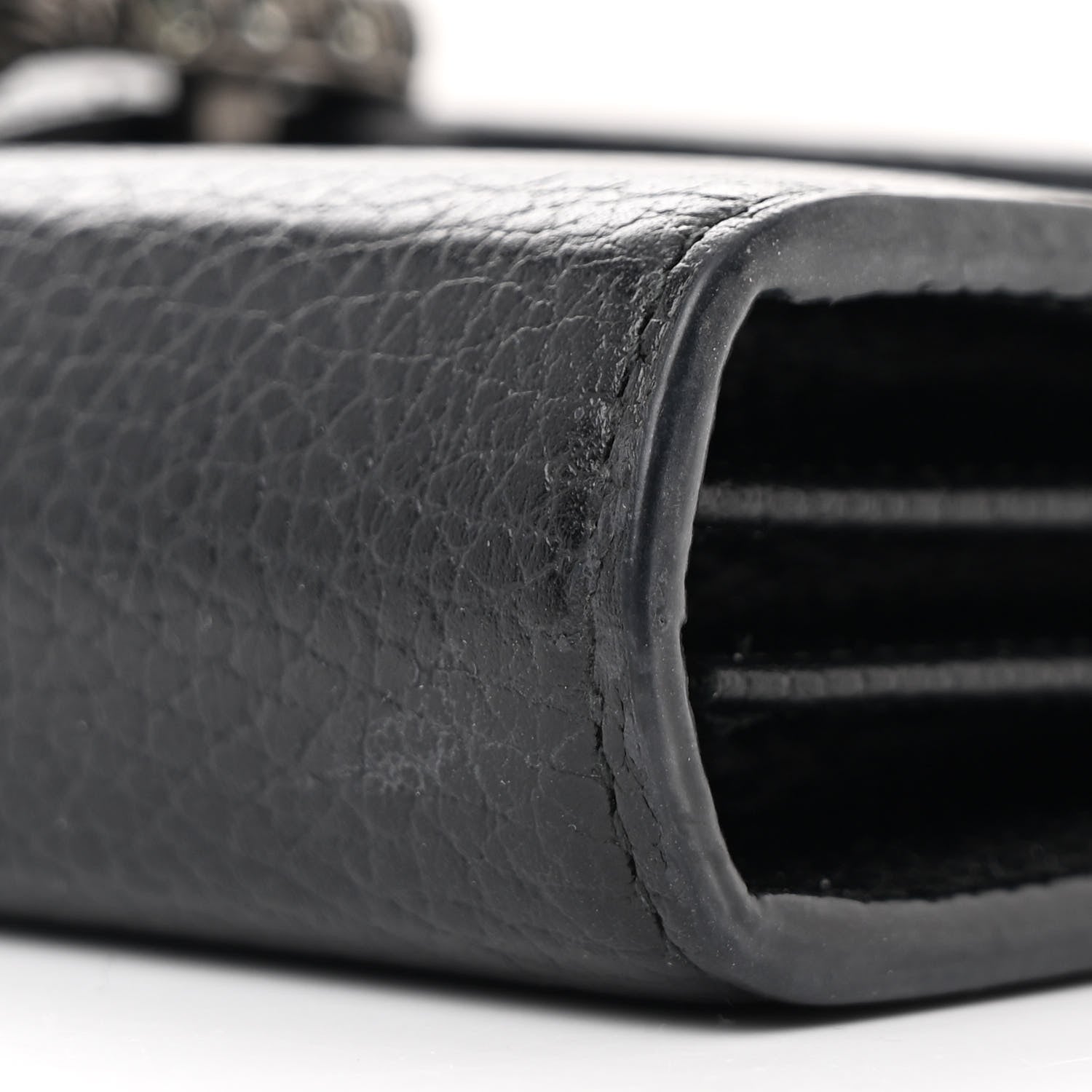 Gucci Calfskin Mini Dionysus Chain Wallet Black 12 of 13