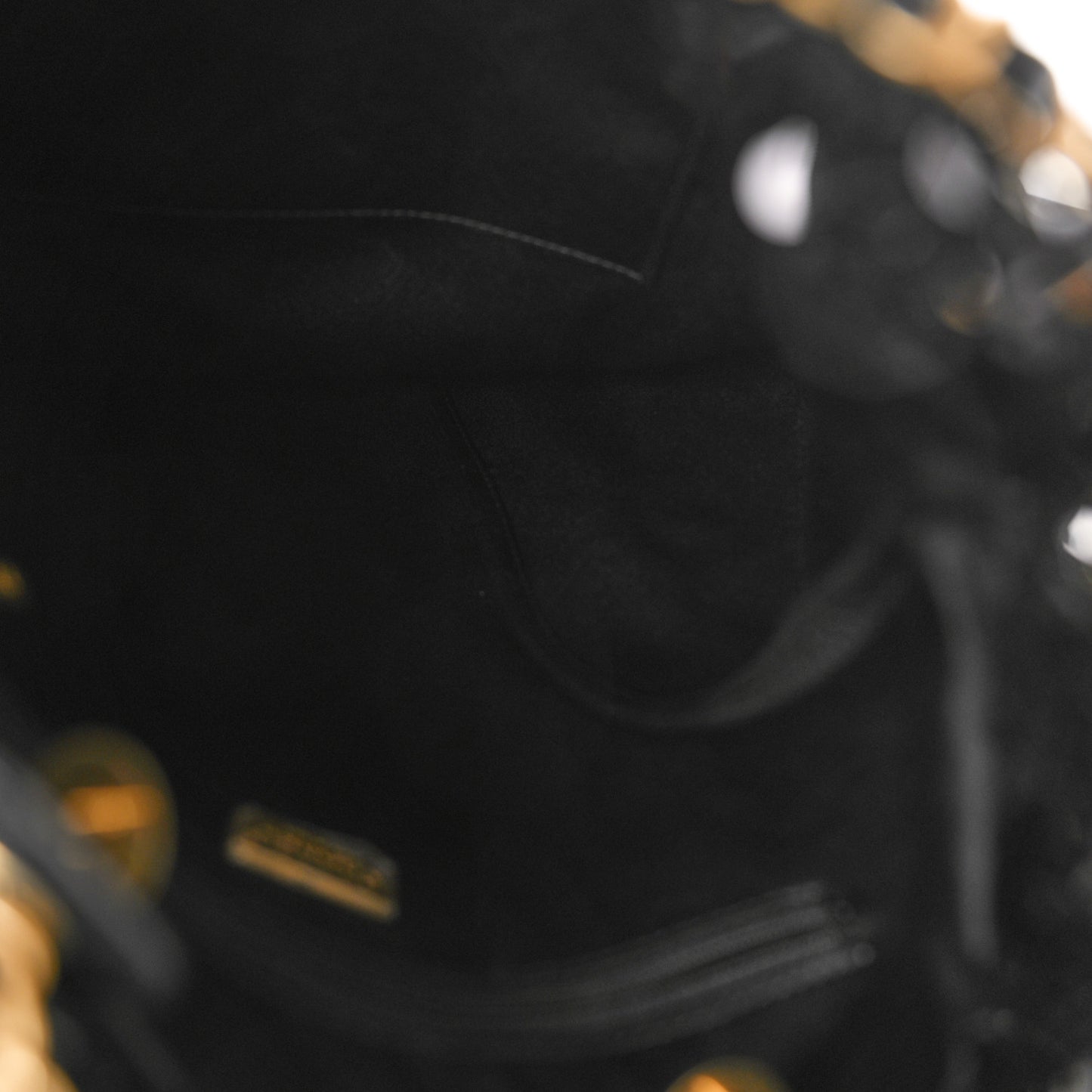 Sequin Shopping Tote Black