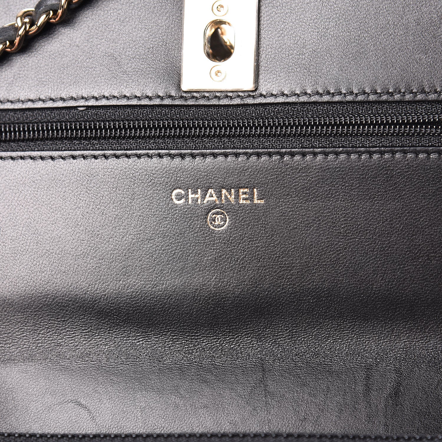 Chanel Lambskin Quilted Trendy CC Wallet On Chain WOC Black 6 of 16