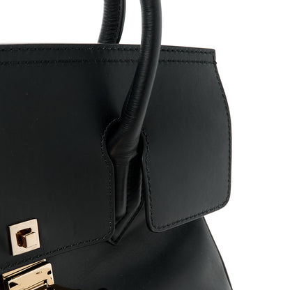 Versace Calfskin Large Palazzo Empire Bag Black 14 of 17