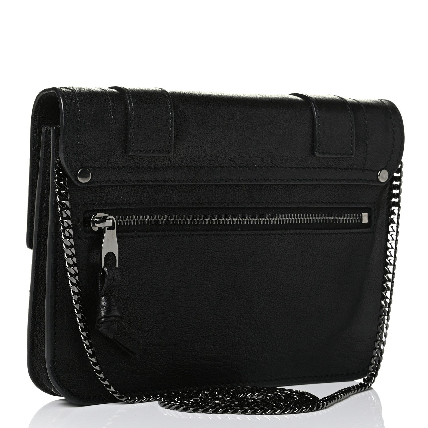 Proenza Schouler Lambskin Large PS1 Chain Wallet Black 2 of 6