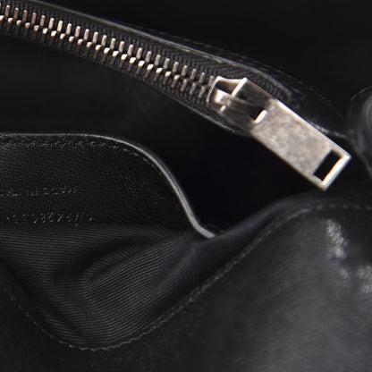 Saint Laurent Calfskin Matelasse Diamond Quilted Monogram Medium College Bag Black 12 of 16