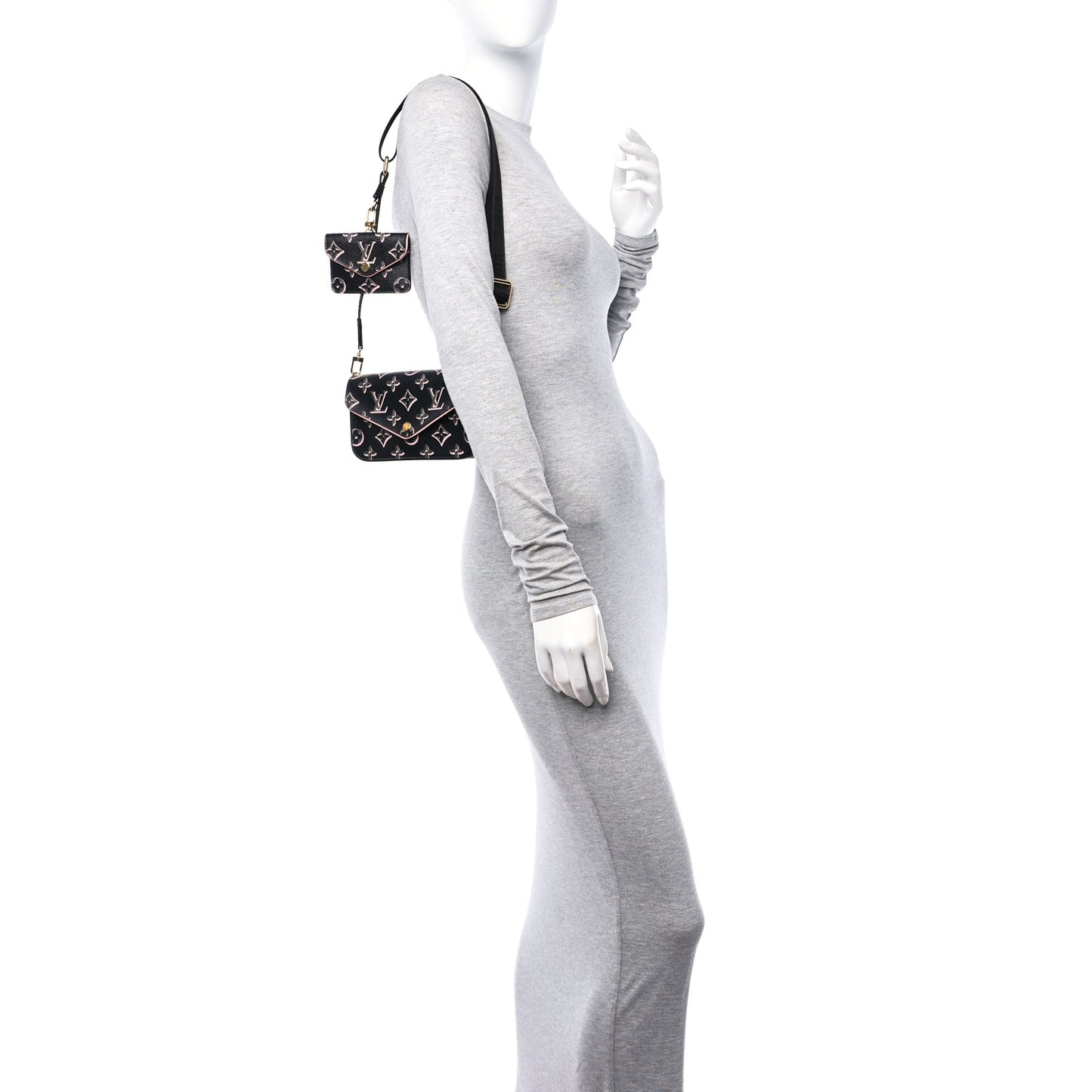 Monogram Fall For You Felicie Strap & Go Black