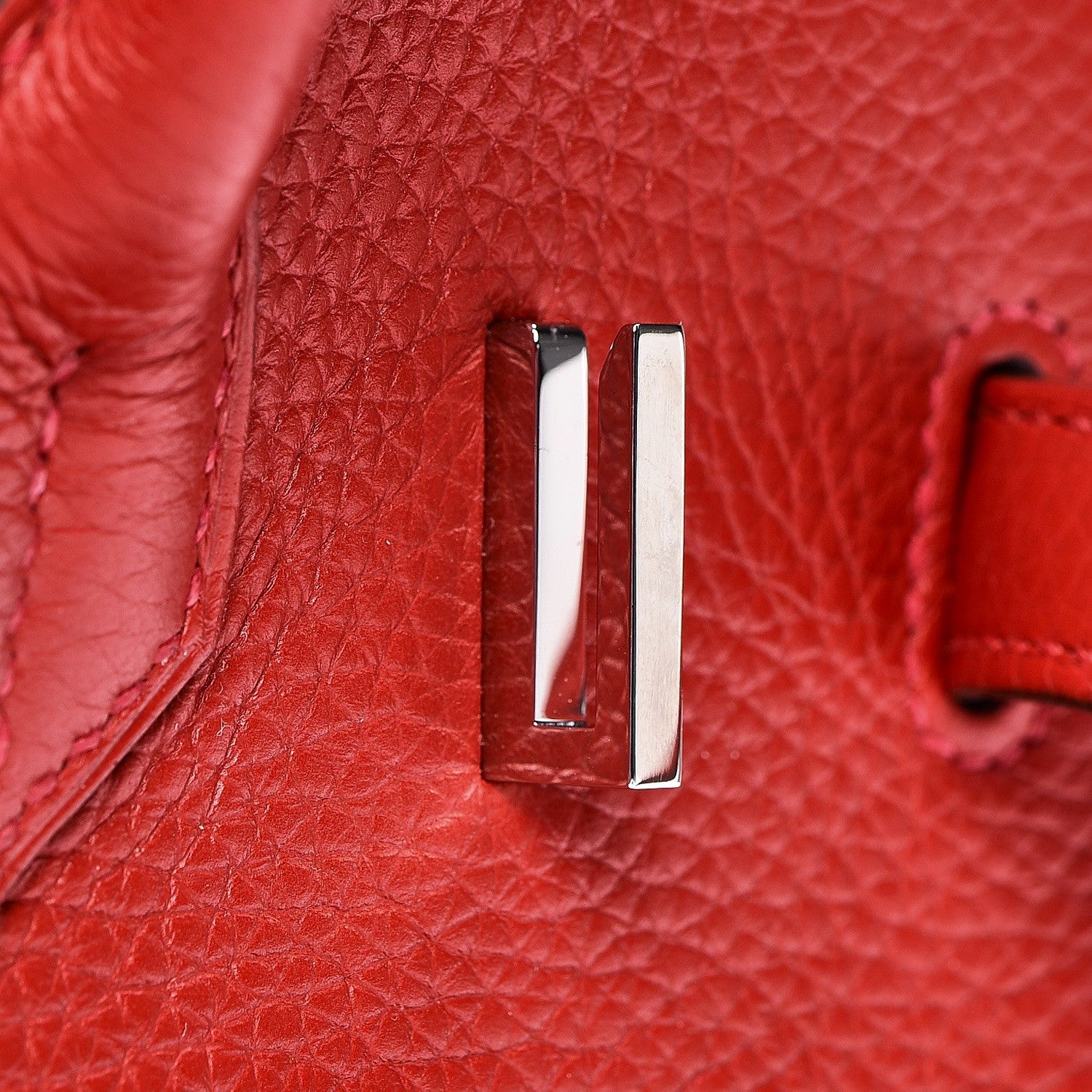 Hermes Taurillon Clemence Birkin 30 Rouge Casaque 31 of 33