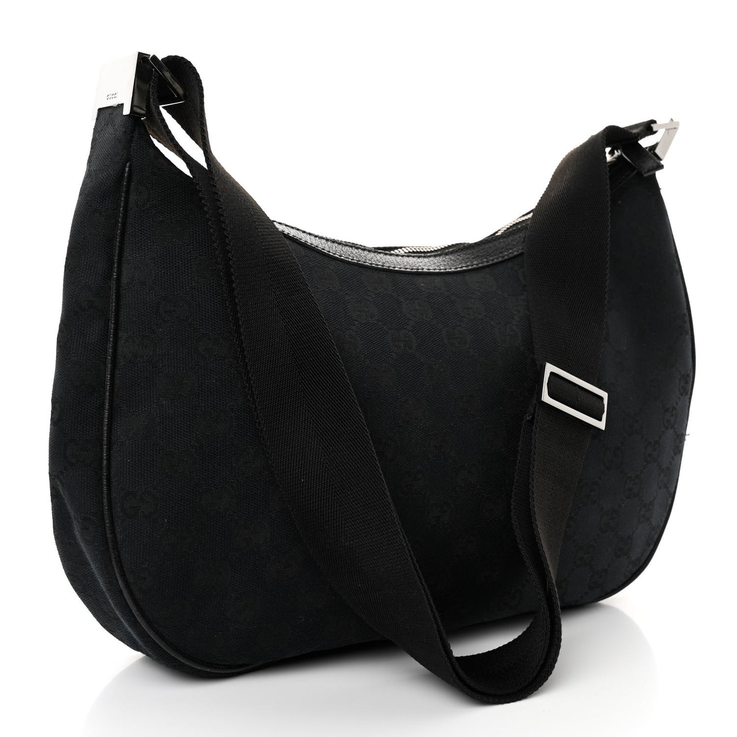 Monogram Medium Half Moon Hobo Black