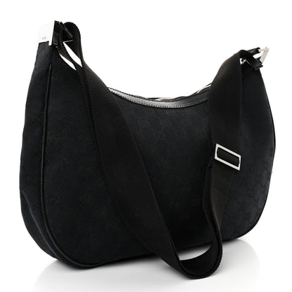 Gucci Monogram Medium Half Moon Hobo Black 3 of 10