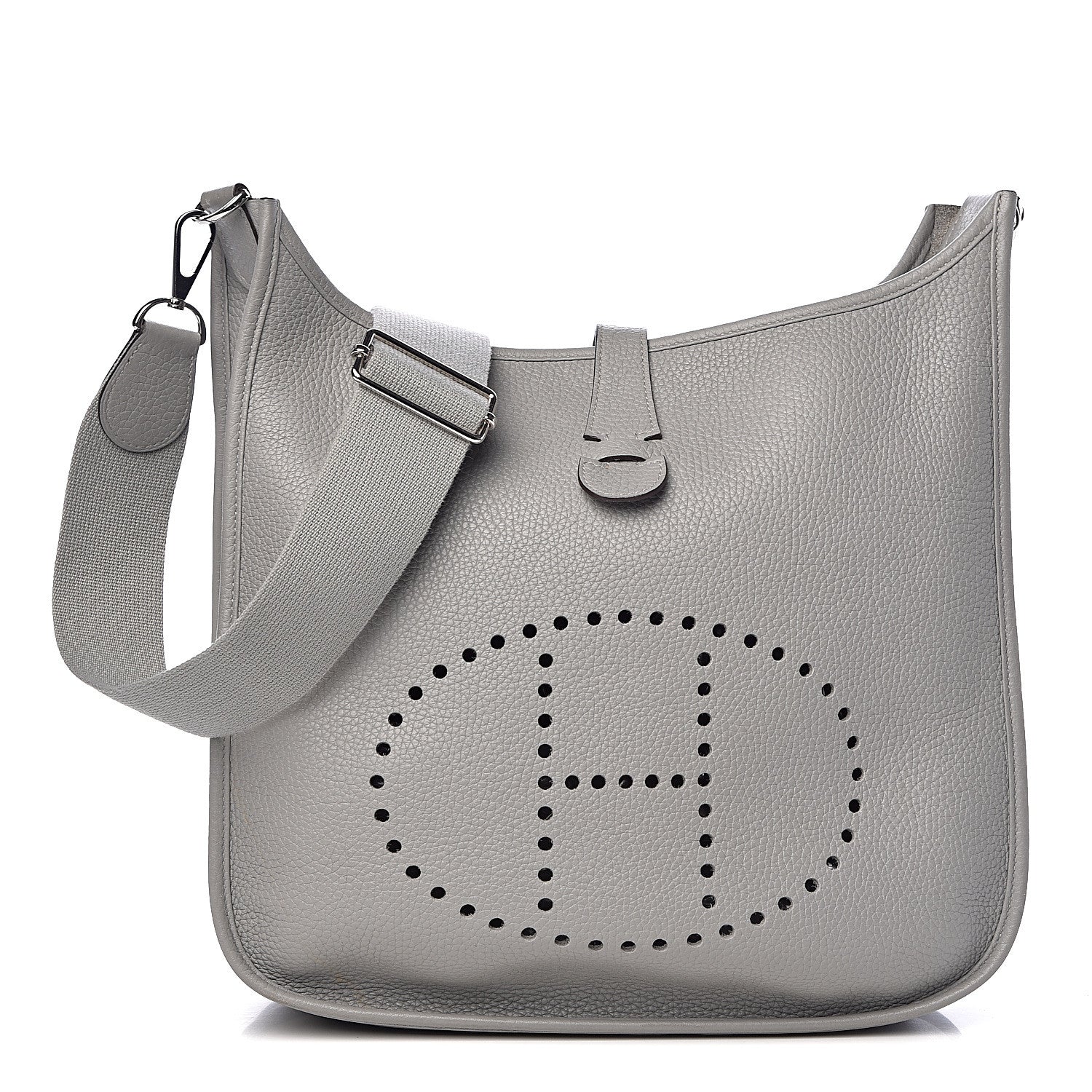 Hermes Taurillon Clemence Evelyne III GM Gris Mouette 1 of 13