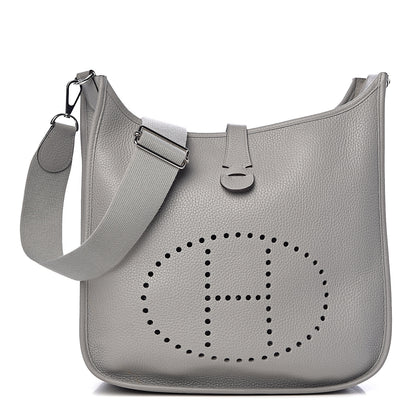 Hermes Taurillon Clemence Evelyne III GM Gris Mouette 1 of 13