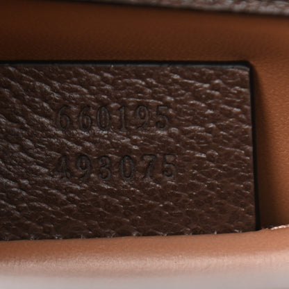 Gucci Monogram Jumbo GG Textured Dollar Calfskin Small Diana Tote Bag Camel Ebony New Acero 7 of 11
