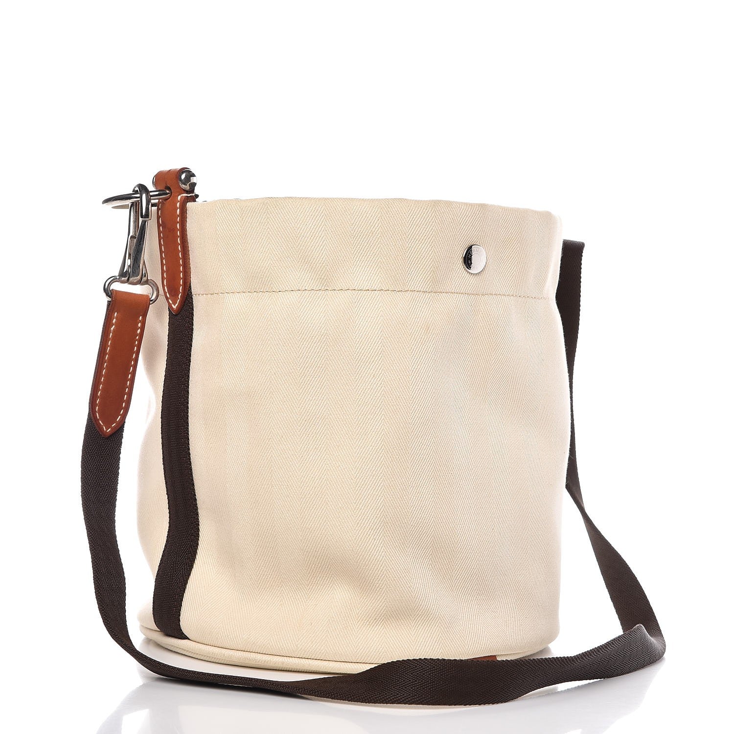 Hermes Natural Barenia Toile Sac De Pansage Grooming Bag 3 of 9