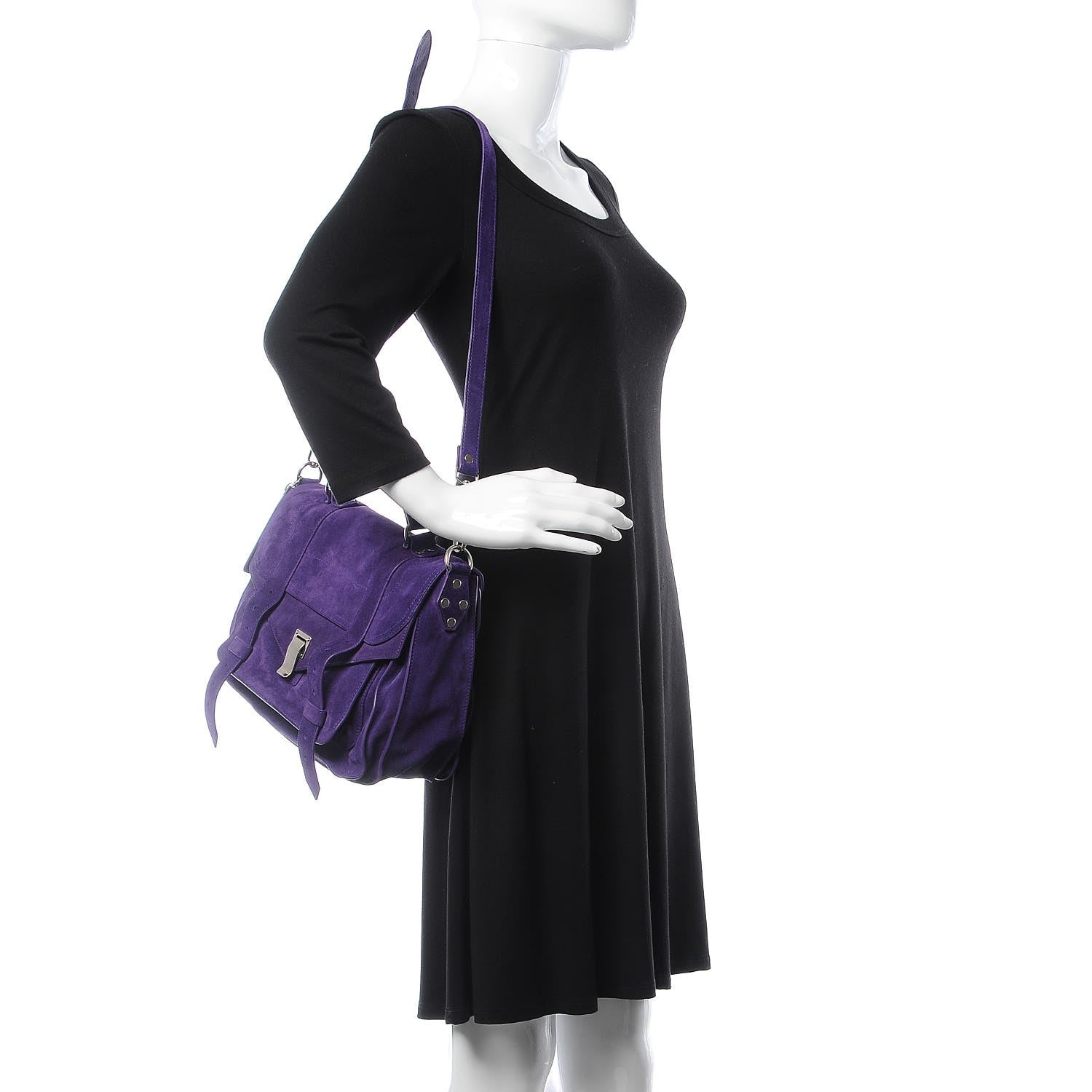 Proenza Schouler Suede Medium PS1 Satchel Amethyst 2 of 12