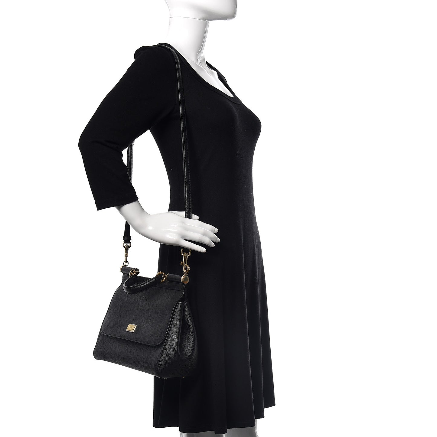 Dauphine Medium Miss Sicily Satchel Black