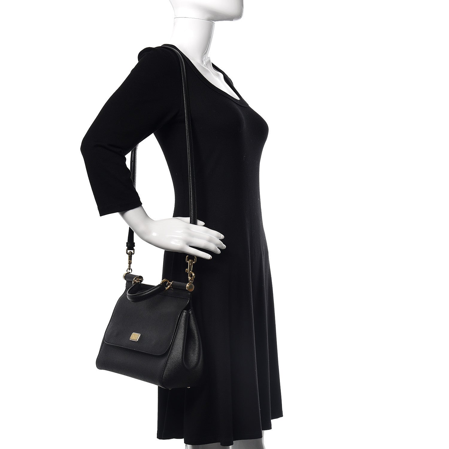 Dolce & Gabbana Dauphine Medium Miss Sicily Satchel Black 2 of 12