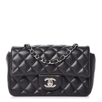 Chanel Lambskin Quilted Mini Rectangular Flap Black 1 of 10