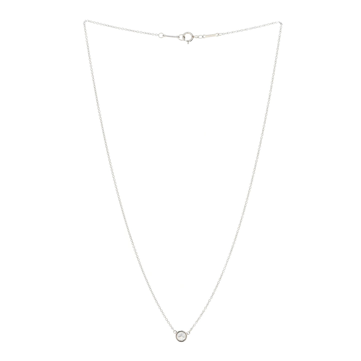 Platinum Diamond .24ct Elsa Peretti Diamonds by the Yard Pendant Necklace