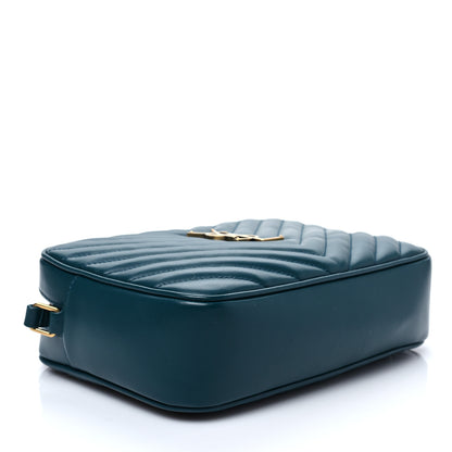 Saint Laurent Calfskin Matelasse Monogram Lou Camera Bag Sea Turquoise 4 of 7