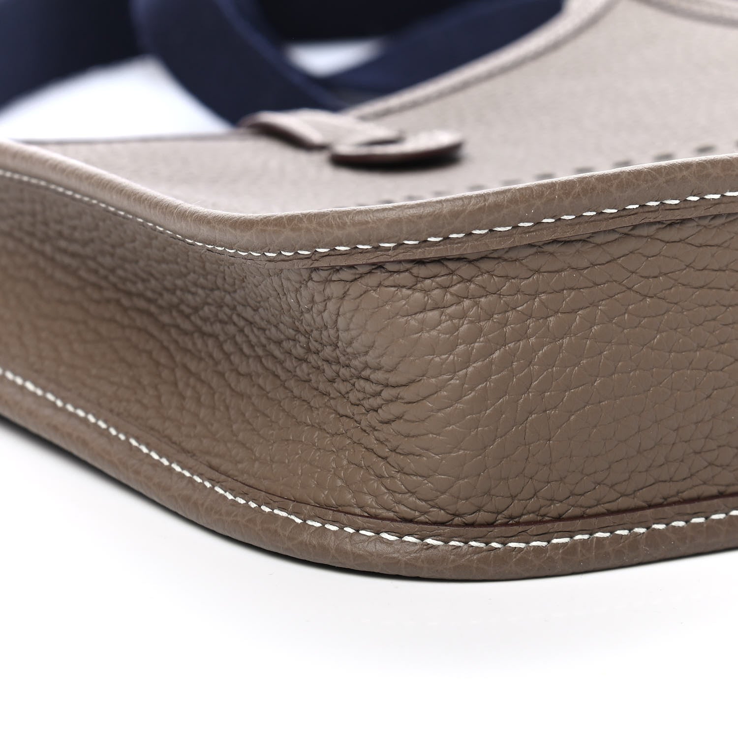 Hermes Taurillon Clemence Amazone Evelyne TPM Etoupe Bleu Indigo 8 of 9