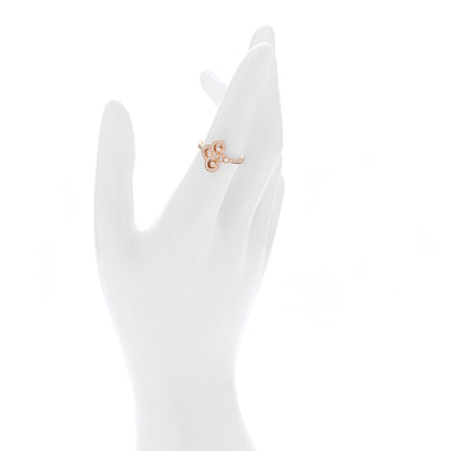 Tiffany 18K Rose Gold Diamond Fleur de Lis Ring 53 6.5 2 of 5