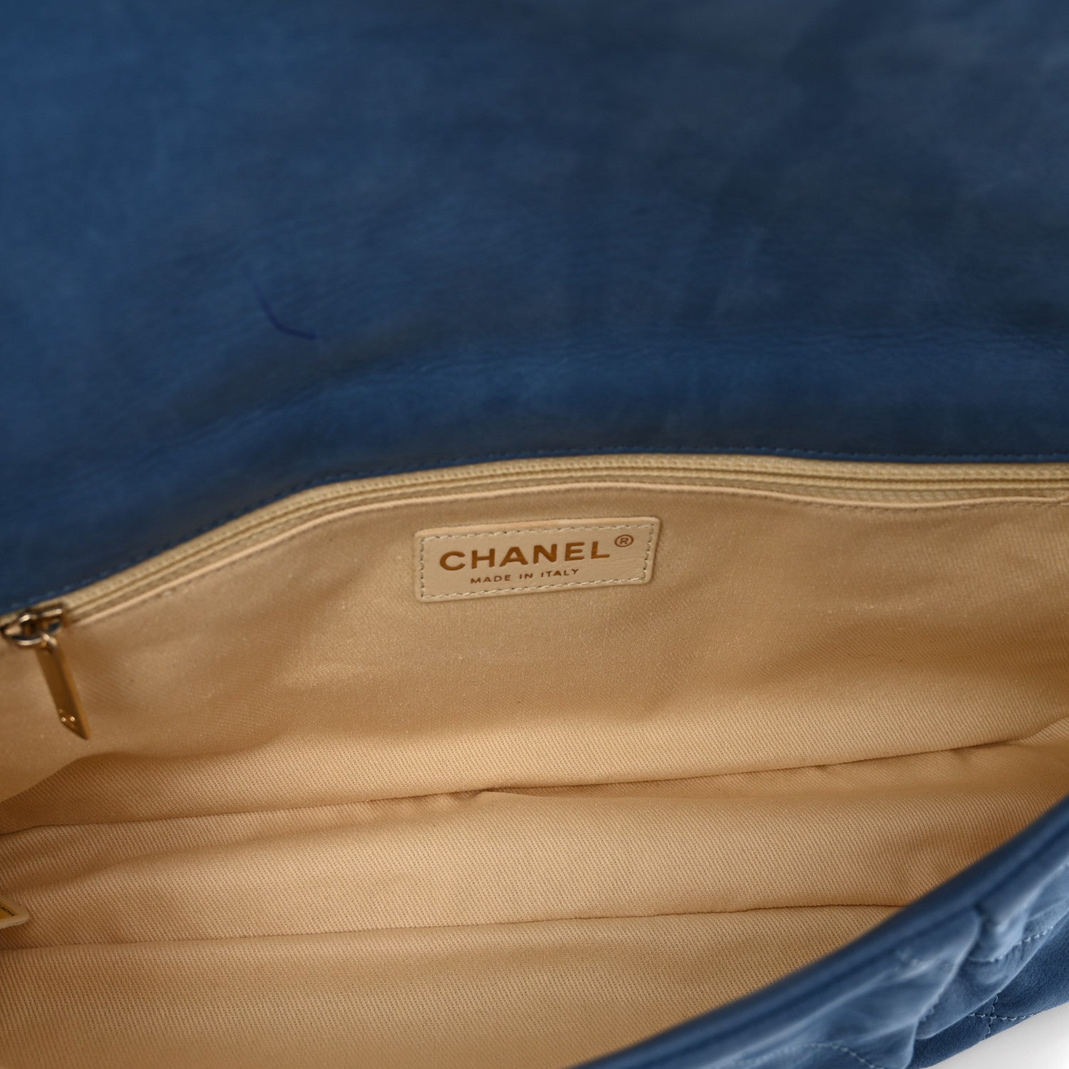 Chanel Iridescent Calfskin Large Chic Quilt Flap Blue 6 of 11