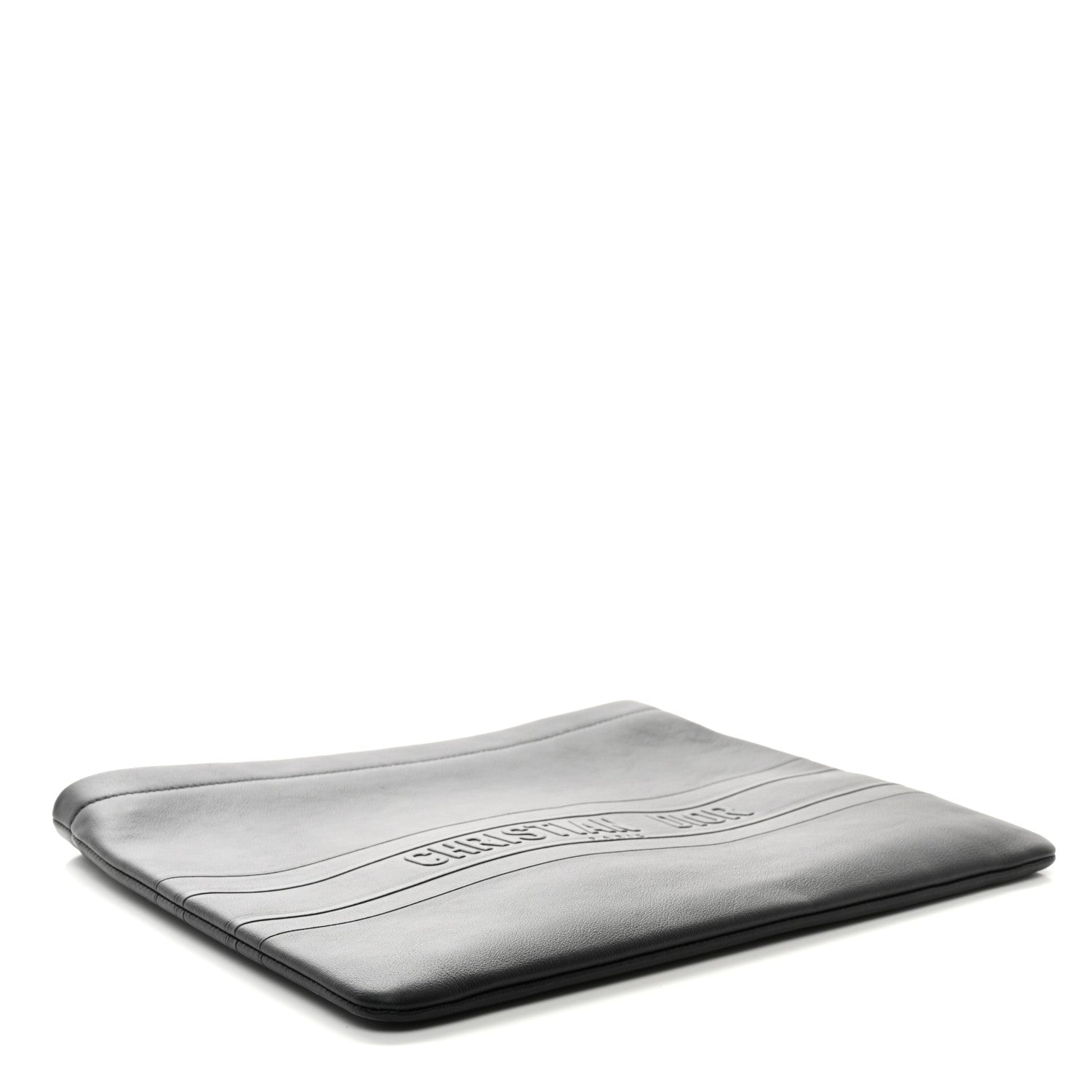 Christian Dior Calfskin Medium Diordouble Zip Pouch Black 4 of 6