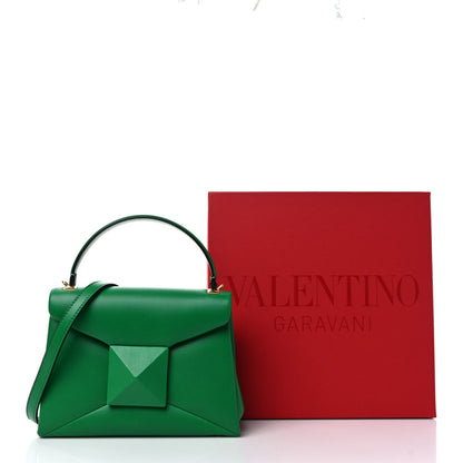 Valentino Garavani Nappa Tonal Monochrome Small One Stud Top Handle Bag Gea Green 9 of 9