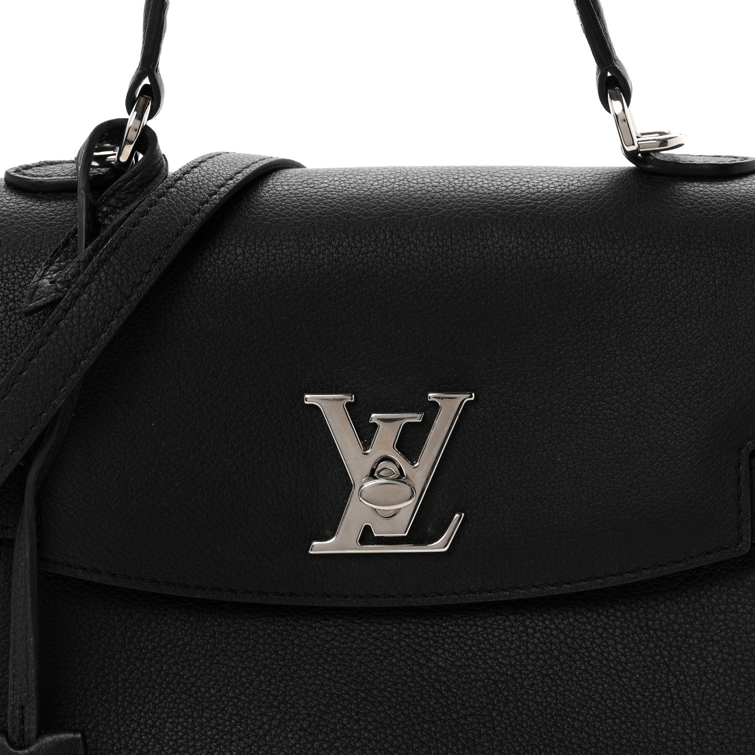 Louis Vuitton Calfskin Lockme Ever BB Black 6 of 8