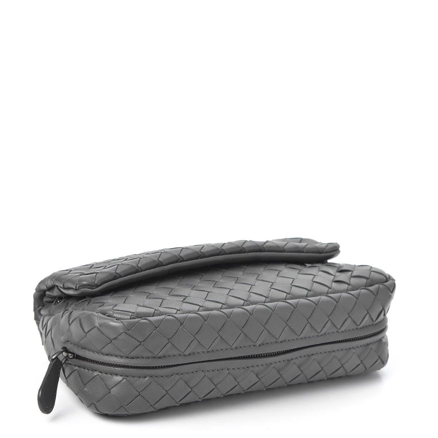 Bottega Veneta Nappa Intrecciato Mini Chain Messenger Light Grey 3 of 8