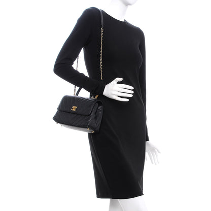 Chanel Caviar Chevron Quilted Mini Coco Handle Flap Black 2 of 8