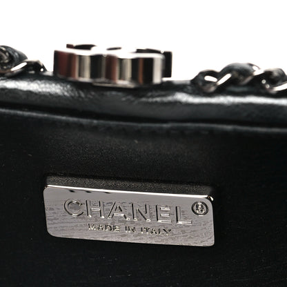 Chanel Lambskin Chain Fringe Clutch With Chain  Black 6 of 11