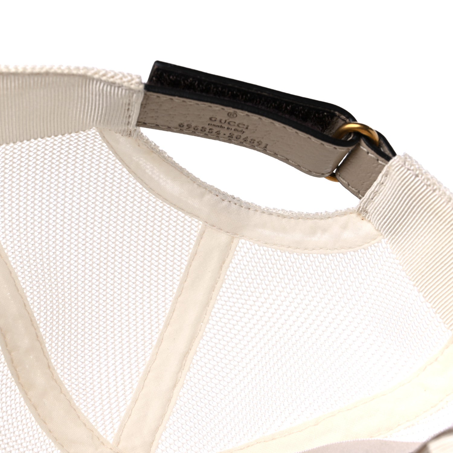 Gucci GG Supreme Monogram Mesh Baseball Hat M Beige Mystic White Ivory 10 of 11