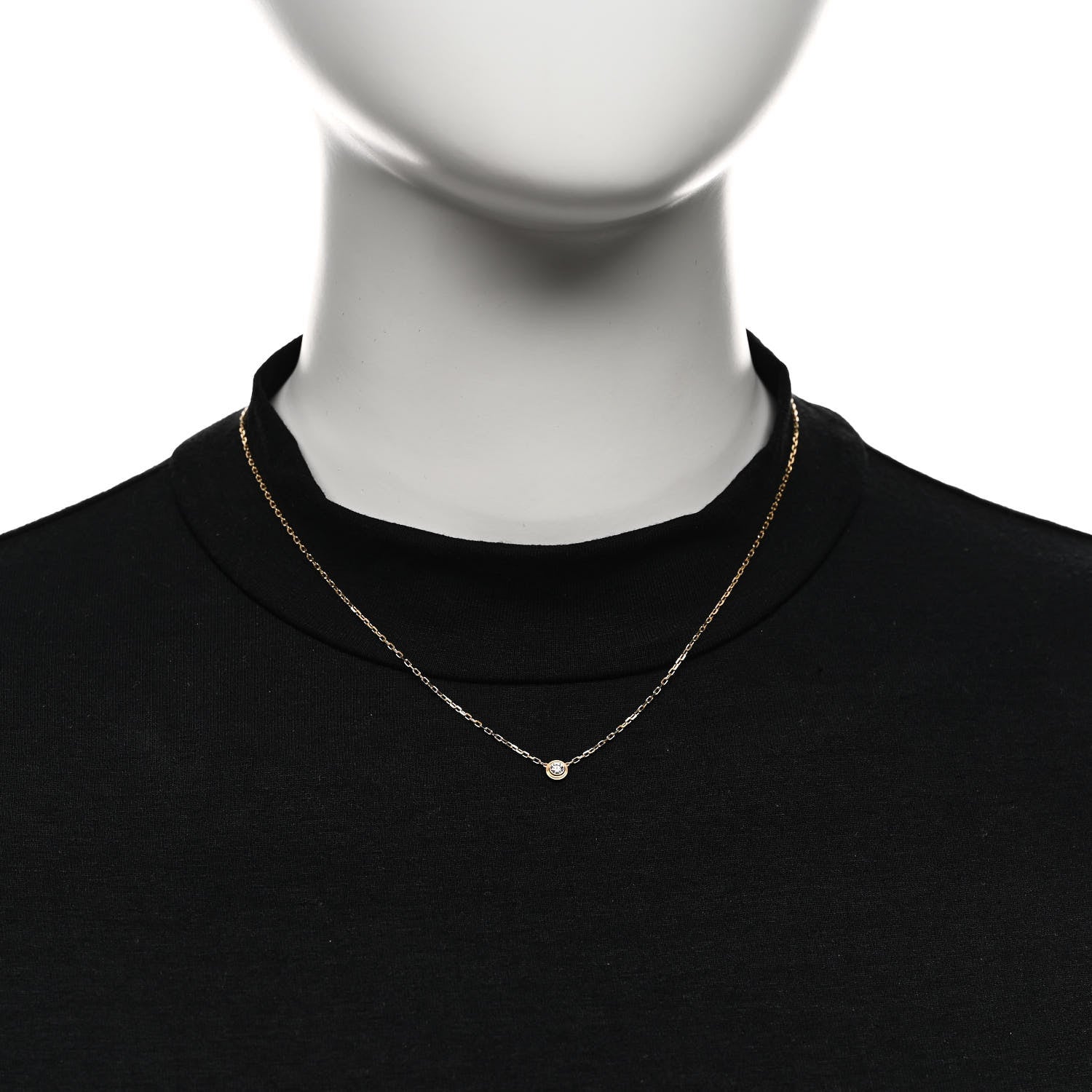 Cartier 18K Yellow Gold Diamond SM D'Amour Pendant Necklace 2 of 6