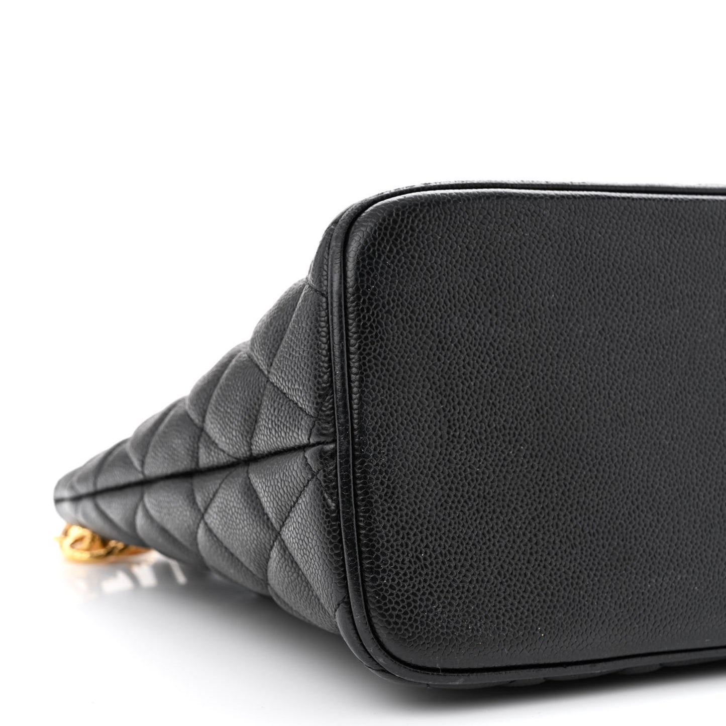 Caviar Quilted Medallion Tote Black