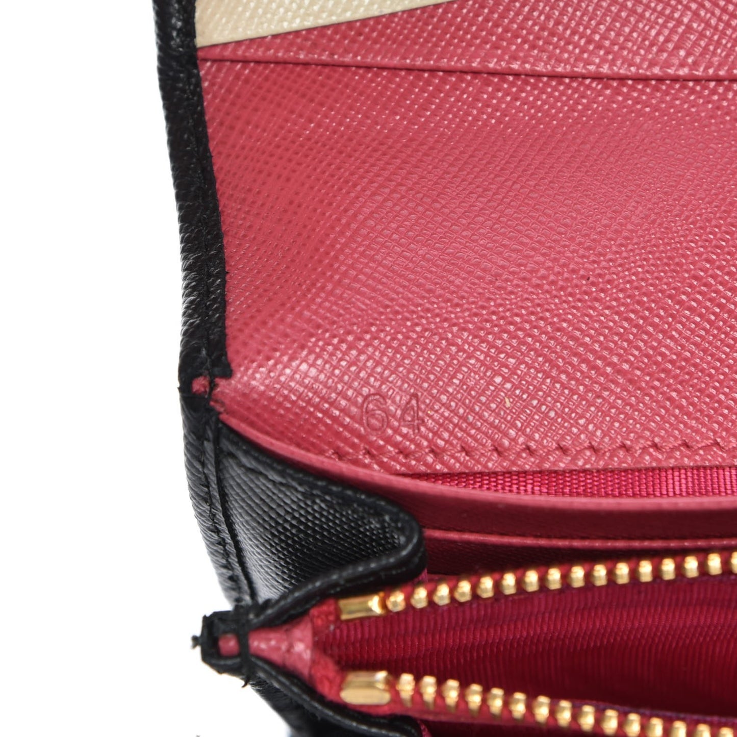 Saffiano Colour Continental Flap Wallet Black Peonia