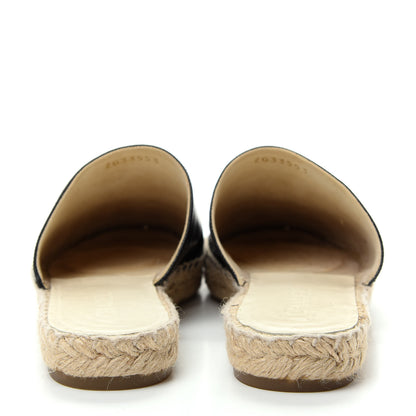Chanel Goatskin Patent CC Espadrille Mules 40 Black 7 of 10
