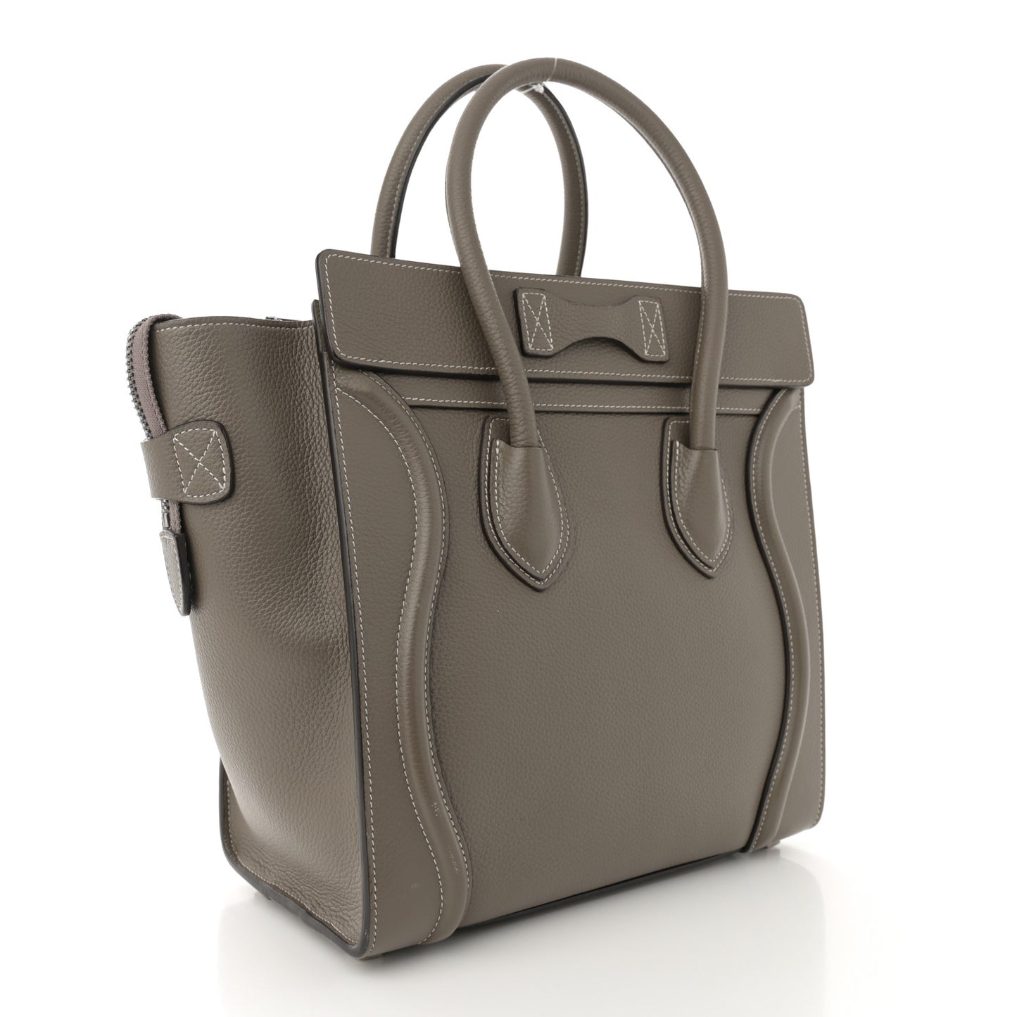 Drummed Calfskin Micro Luggage Souris
