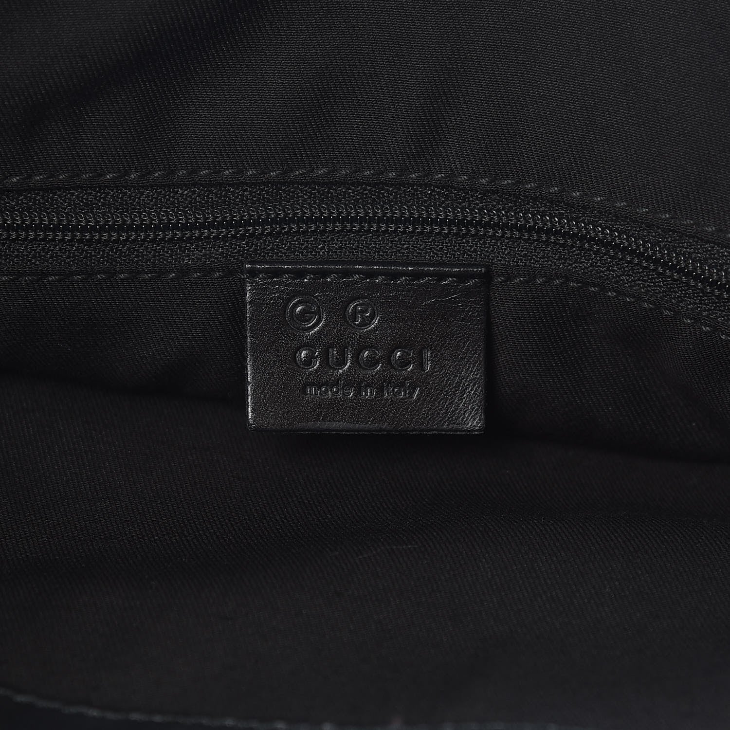 Gucci Denim Monogram Chain Bucket Tote Black 6 of 16