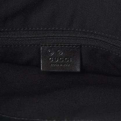 Gucci Denim Monogram Chain Bucket Tote Black 6 of 16