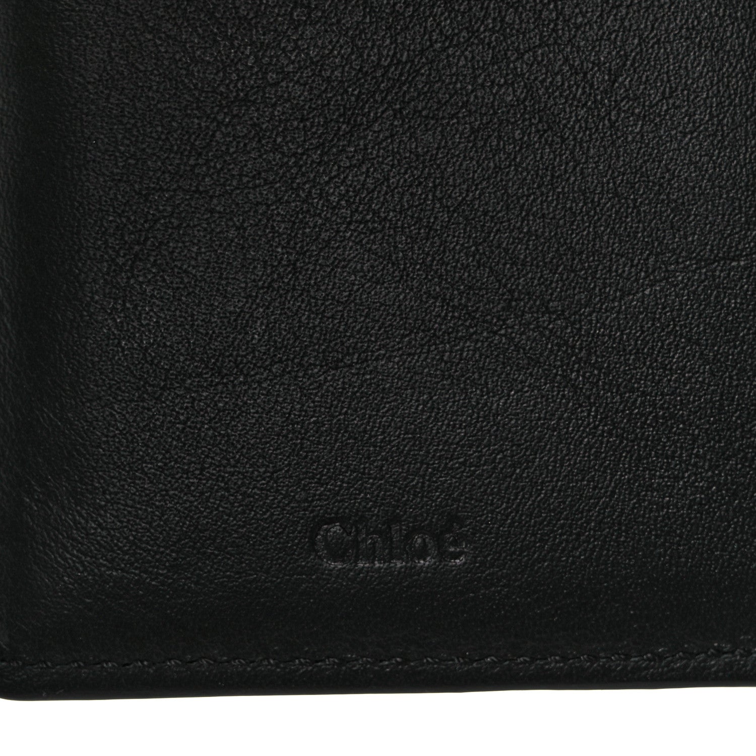 Chloe Grained Calfskin Alphabet Compact Wallet Black 8 of 9