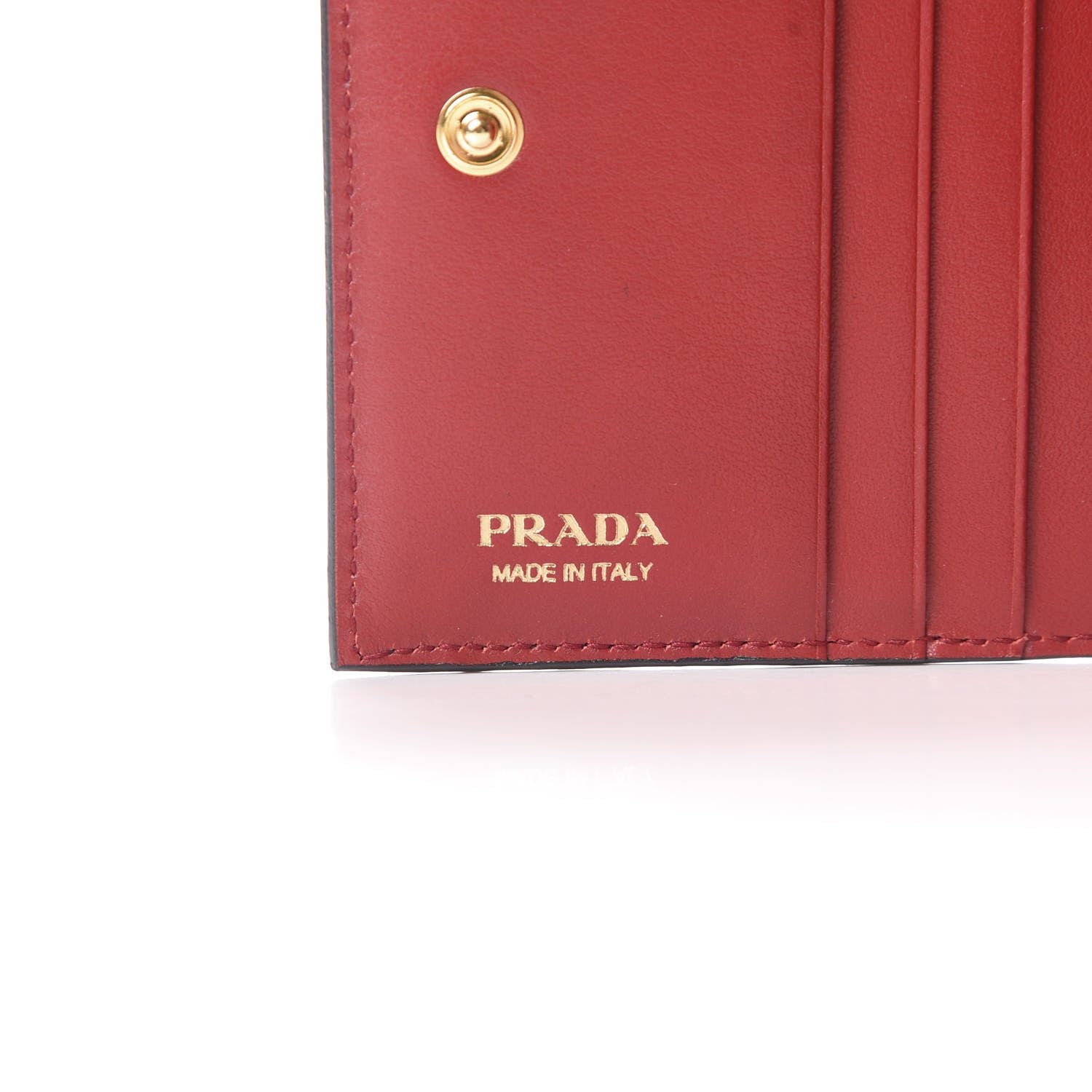 Prada Vitello Daino Small Bi-Fold Wallet Black Fuoco 6 of 8