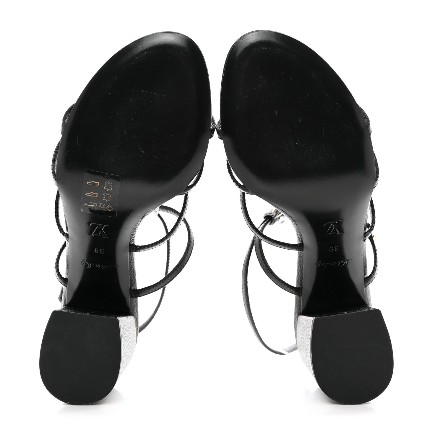 Calfskin Roma Sandals 39 Black
