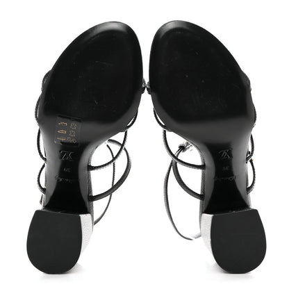 Louis Vuitton Calfskin Roma Sandals 39 Black 6 of 8