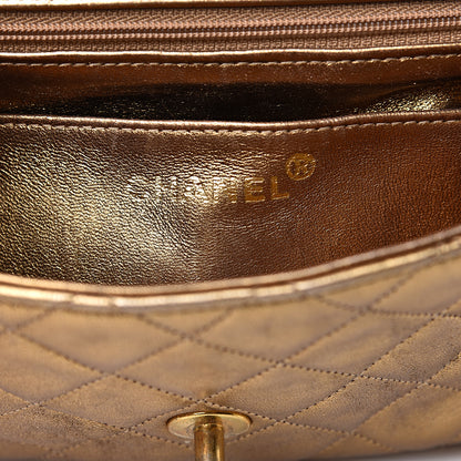 Chanel Metallic Lambskin Quilted Mini Square Flap Gold 5 of 19