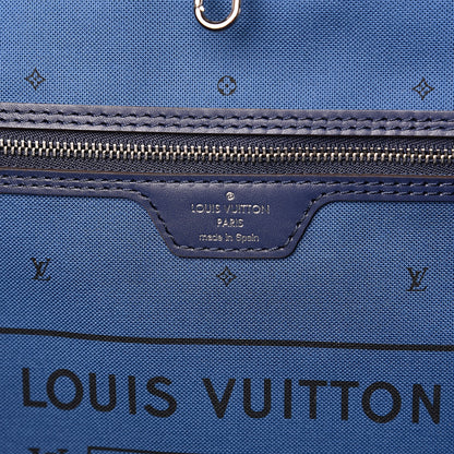 Louis Vuitton Monogram Escale Neverfull MM Blue 6 of 9