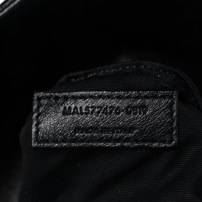 Saint Laurent Lambskin Quilted Small Loulou Puffer Monogram Chain Satchel Black 7 of 11
