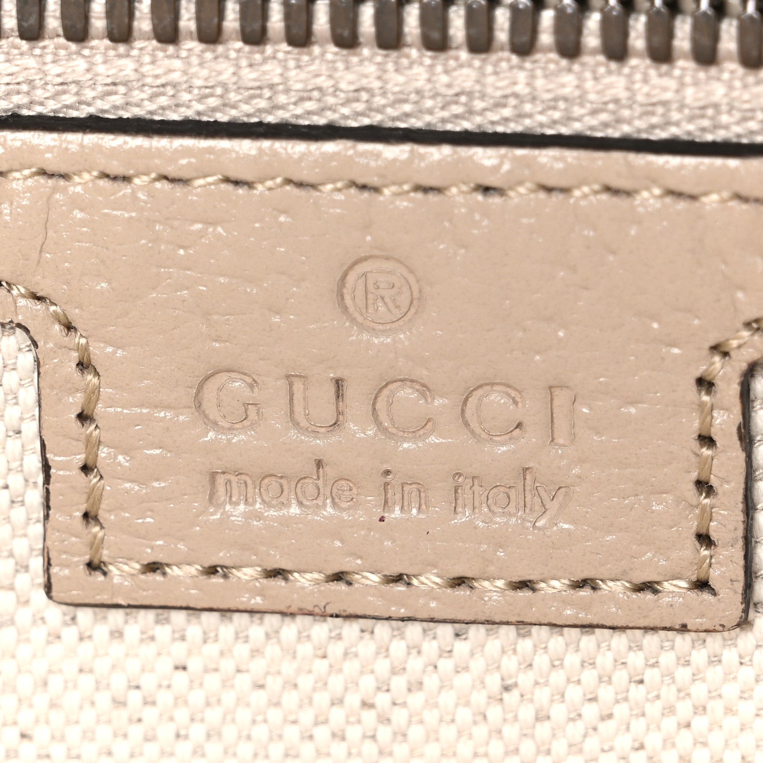 Gucci GG Supreme Monogram Textured Dollar Calfskin Web Small Ophidia Half Moon Hobo Beige Mystic White Oatmeal 5 of 10