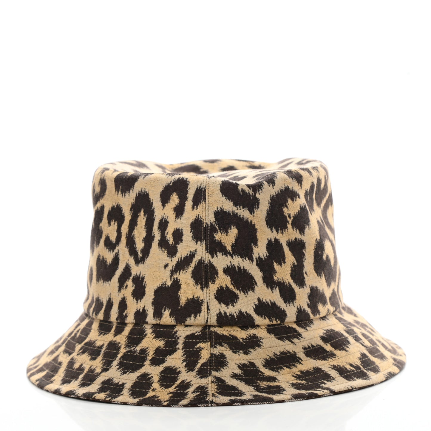 Oblique Leopard Reversible Mizza Bucket Hat 58 Beige